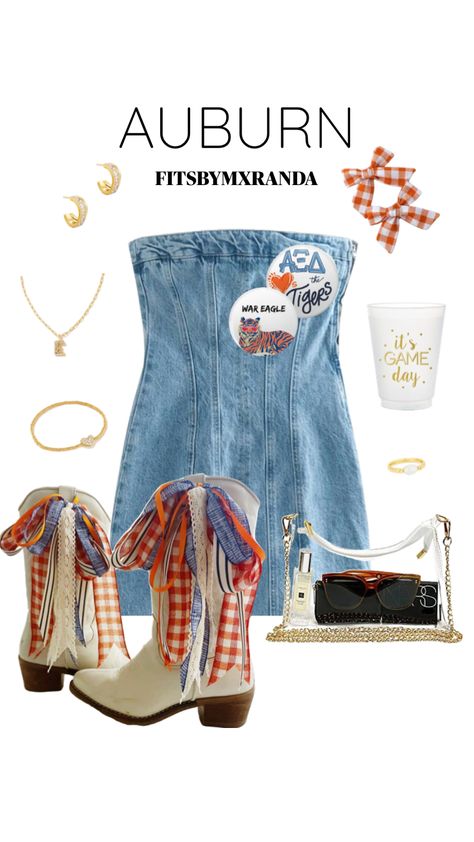 Auburn Gameday Outfit, Auburn Clothes, Alabama Gameday Outfit, Auburn Gameday, College Gameday Outfits, Spirit Week Outfits, Football Game Outfit, Nashville Outfits, Country Concert Outfit