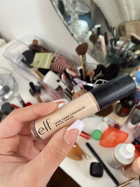 Elf Makeup Products, Concealer Elf, Face Makeup Routine, Elf Aesthetic, Elf Concealer, Elf Primer, Drugstore Makeup Products, Makeup Drugstore, It Cosmetics Concealer