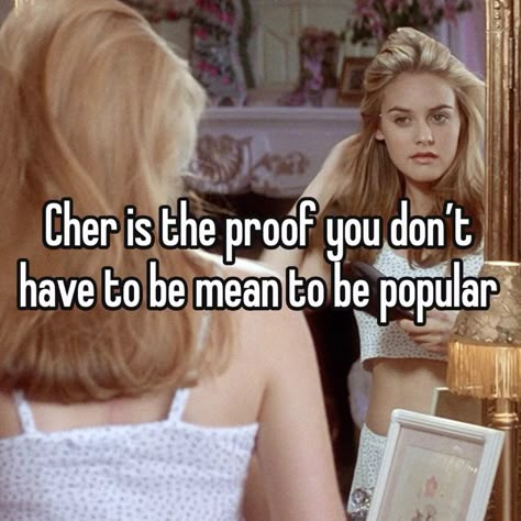 #clueless #whisper #relatable Cher Quotes Clueless, Clueless Pfp, Clueless Whispers, Cher Clueless Icon, Teen Girl Movies, Cher Quotes, Clueless Quotes, Relatable Funny Quotes, Iconic Blondes