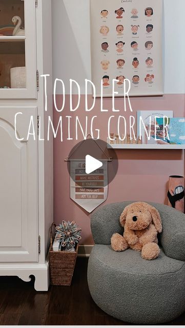 Kayleen on Instagram: "Toddler calming corner. Let’s create a safe and comforting space for your toddler to learn to regulate their emotions. Making it a place they want to spend time and read books or talk about their feelings and practice coping skills with you is so important.  Building your calming corner off of a cozy and inviting chair is a great place to start. We absolutely love the Sophie chair from @ecr4kids it is so soft and cozy and the most calming color of sage. It is a part of ECRKids new collection of cozy, boucle furniture for kids. Use the code kayleen20 for 20% off. They have so many wonderful toddler chairs in all styles and colors to match your home.  Other things to add: * Decor/ posters for your toddler recognize and name their emotions  * Posters of different copin Calm Corner At Home, Calming Corner At Home, Boucle Furniture, Furniture For Kids, Calm Corner, Emotions Posters, Calming Corner, Toddler Chair, Decor Posters