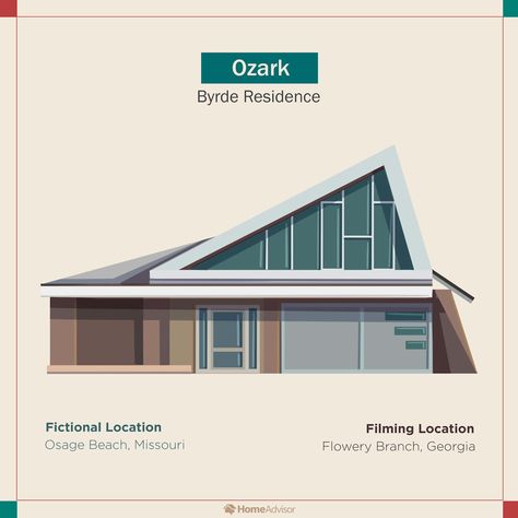 52 Fictional TV Homes and Where to Find Them Ozark House, Tv Show House, House Doodle, Osage Beach, Home Improvement Tv Show, San Francisco Houses, Fuller House, Universal Studios Hollywood, Instagrammable Places