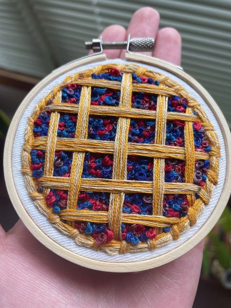 Excited to share this item from my #etsy shop: Mixed Berry Pie Embroidery | Handmade Fiber Art | 3 Inches # #foodembroidery #foodart #cottagecore #pieembroidery Embroidery Pie, Pie Embroidery, Mixed Berry Pie, Berry Pie, Wooden Hoop, Be Amazing, Mixed Berries, Food Art, Fiber Art