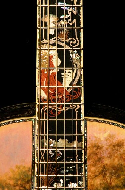 Guitar Inlay, Top Paintings, Instruments Art, Guitar Painting, Music Images, Beautiful Guitars, Guitar Building, Guitar Art, Custom Guitar