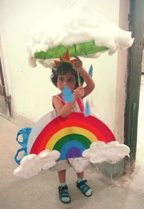 Rainbow Fancy Dress Ideas For School Competition, Rainbow Fancy Dress, Fancy Dress Competition Ideas, Best Fancy Dress Costumes, Indian Fancy Dress, Vegetable Costumes, Fancy Dress Costumes Kids, Kids Fancy Dress, Fancy Dress Ideas