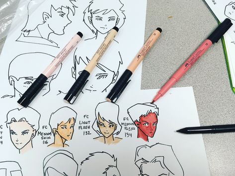 https://flic.kr/p/2dJvyuF | Faber Castell Pitt Artist pens portrait colors | Blog entry. Pitt Artist Pens, Sketch Journal, Coloring Techniques, Artist Pens, Tinta China, Artist Brush, Brush Pens, Colouring Techniques, Faber Castell