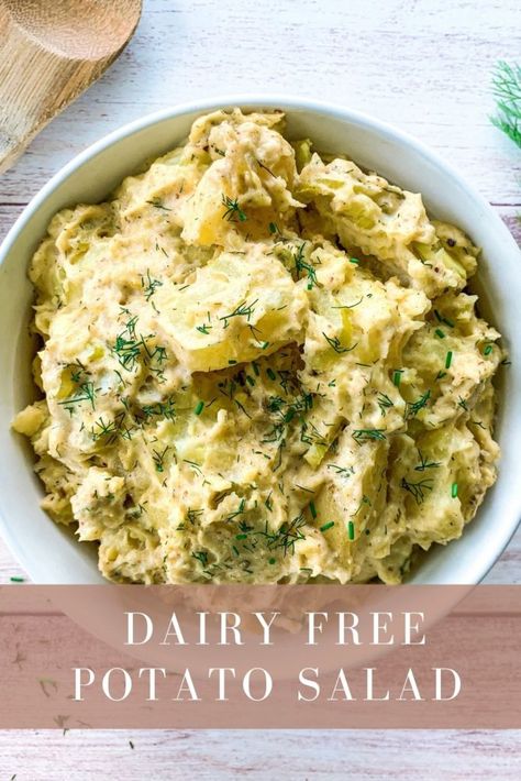 Gluten Free Potato Salad, Dairy Free Potato Salad, Refreshing Summer Recipes, Gluten Free Recipes Side Dishes, Dairy Free Salads, Best Paleo Recipes, Bbq Side Dishes, Gluten Free Sides, Creamy Potato Salad