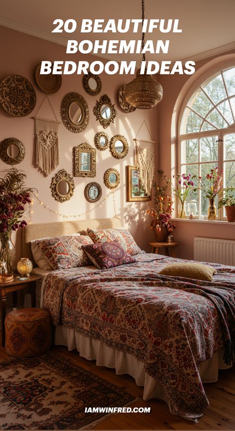 Transform your bedroom with stunning Bohemian decor! From natural textures to soft, neutral palettes, these 20 Bohemian bedroom ideas will help you create a dreamy, cozy space. Perfect for those who love artistic, free-spirited interiors.


#BohemianDecor #InteriorInspo #DreamySpaces Bohemian Bedroom Furniture, Macrame Bedroom Decor, Macrame Bedroom, Rustic Wooden Headboard, Wooden Canopy Bed, Boho Chic Bedroom Decor, White Wicker Chair, Bohemian Lighting, Soft Blue Walls