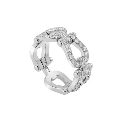 Buy online FRED Jewellery Force 10 ring to discover on the official website Fred Jewellery, Diamond Guide, Pave Ring, Pink Quartz, 2 Carat, Everyday Jewelry, White Diamonds, Pearl Ring, Luxury Jewelry