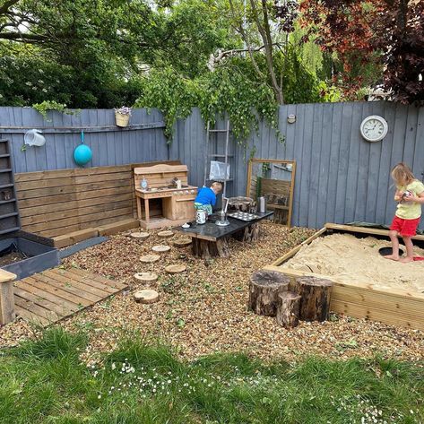 Becki Agar on Instagram: “Sand, water and mud play area coming along nicely #diy #eyfs #naturekitchen #mudkitchen #sandplay #waterplay #eyfs #earlyyears #childminder…” Sand Pit Ideas Eyfs, Mud Play Area, Sand Area Eyfs Outdoor, Eyfs Outdoor Sand Area, Indoor Sand Area Eyfs, Sand Play Eyfs, Early Years Sand Area, Play Area Garden, Mud Play