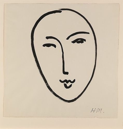 Grand Visage. Henri Matisse, 1952 Illustration Face, Franz Kline, Matisse Poster, Cy Twombly, Jazz Artists, Heart Drawing, Jackson Pollock, Museum Of Fine Arts, Henri Matisse