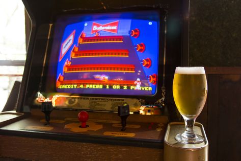 If you're looking for a spot to set high scores while enjoying craft beer, you'll want to bring your quarters to the best arcade bars in Chicago. Movie Drinking Games, Chicago Movie, Chicago Living, Arcade Bar, Arcade Room, Visit Chicago, Drink Local, Beer Bar, Drinking Games