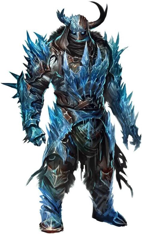 Ice Temple, Ice Warrior, Ice Elemental, Undead Warrior, Winter Court, Guild Wars, Dnd Art, Fantasy Monster, Fantasy Armor