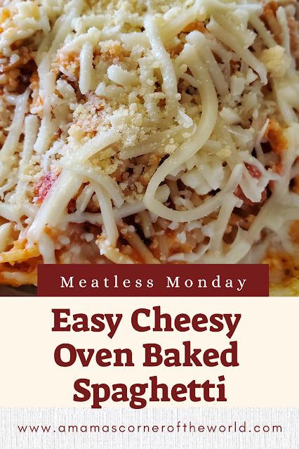 Looking for a comfort food recipe that is #vegetarian friendly? Try this easy cheesy, veggie packed oven baked spaghetti recipe. #MeatlessMonday #recipes #comfortfood #pasta Baked Spaghetti Vegetarian, Meatless Baked Spaghetti, Oven Baked Spaghetti, Meatless Spaghetti, Easy Baked Spaghetti Recipe, Spaghetti Dishes, Cheesy Baked Spaghetti, Easy Baked Spaghetti, Baked Spaghetti Recipe