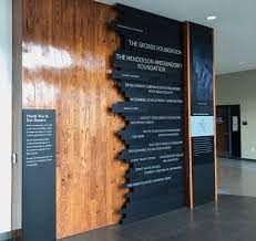 Donor Recognition Wall Ideas, Donor Recognition Ideas, Donor Wall Ideas, Donor Wall Design, Donor Signage, Branded Environments, Donor Plaques, Donor Recognition Wall, Brick Wall Ideas