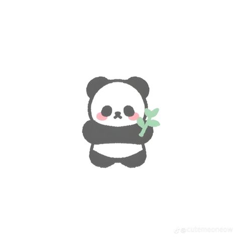 Panda App Icon, Airclay Ideas, Panda Pfp, Panda Doodle, Character Doodles, Panda Couple, Chibi Panda, Paper Cats, Panda Icon