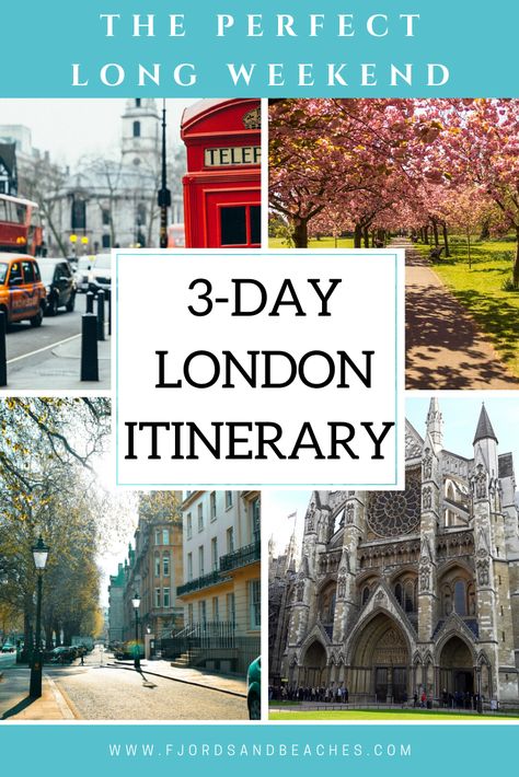 This is the only 3-day London itinerary you need for your long weekend in the English captial. #London #England Long Weekend In London, Places To Visit In England, Travel Itinerary Planner, Cliffs Of Dover, Beach Travel Destinations, White Cliffs Of Dover, England Travel Guide, Weekend In London, Short Break Travel