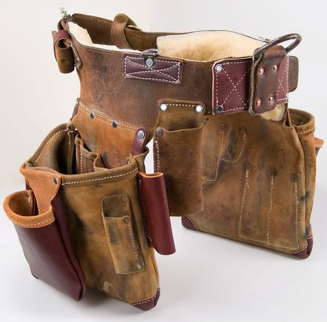 Factory Tour: How Occidental Leather Makes "The Best Tool Belts Money Can Buy" - Core77 Best Tool Belt, Fabrikasi Logam, Leather Tool Pouches, Occidental Leather, Tool Belt Pouch, Leather Working Projects, Leather Tool Belt, Leather Pouches, Tool Pouches