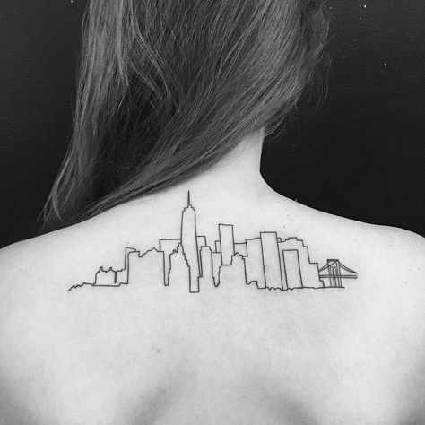 jonboytattoo. Via Instagram Skyline Tattoo, Tattoos For Women Half Sleeve, Tattoo Quotes For Women, Tattoo Templates, Inspiration Tattoos, Original Tattoos, Tattoo Girls, Architecture Tattoo, Tattoo Kits