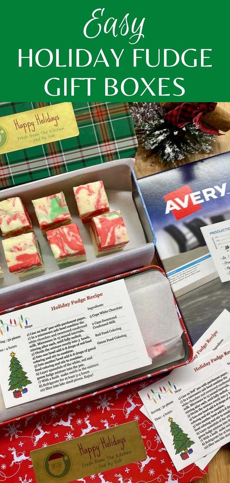 Holiday Fudge Gift Boxes Fudge Wrapping Ideas Packaging, Homemade Fudge Gift Packaging, Gift Fudge Packaging, How To Wrap Fudge Packaging Ideas, Fudge Gift Packaging Ideas, Holiday Fudge Recipes, Holiday Fudge, Fudge Ingredients, Christmas Fudge