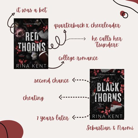 Sebastian And Naomi, Naomi And Sebastian Rina Kent, Thorns Duet Rina Kent, Red Thorns Rina Kent, Sebastian Weaver, Naomi Chester, Black Thorns, Book Tbr, Book Tropes