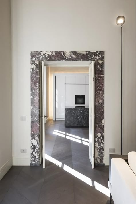 Marble Door Frame Design, Granite Door Frame Design, 2023 Home Decor Trends Interiors, Stone Door Frame, Marble Doorway, Door Frame Design, 2023 Home Decor Trends, Door Dividers, Marble Frame