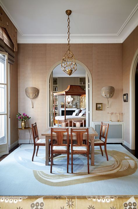 Luxe Apartment, Interior Design Secrets, Paris Flat, The Ritz Paris, Herve Van Der Straeten, Parisian Decor, Van Der Straeten, Patterned Rug, Flooring Inspiration