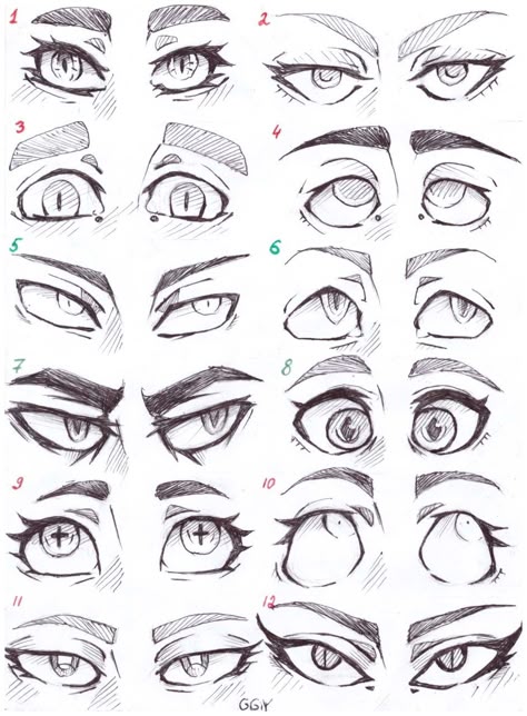 Drawing Face Expressions, Drawing Cartoon Faces, 얼굴 드로잉, Eye Drawing Tutorials, Drawing Tutorial Face, Drawing Eyes, Eye Sketch, Drawing Faces, Drawing Expressions