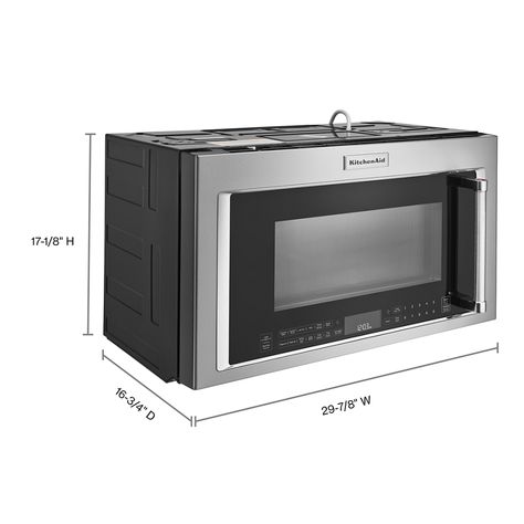 KitchenAid® Over-the-Range Convection Microwave with Air Fry Mode PrintShield Stainless KMHC319LPS | KitchenAid Otr Microwave, Microwave Kitchen, Ventilation Hood, Microwave Hood, Convection Microwave, Convection Cooking, Countertop Appliances, Condo Kitchen, Range Microwave