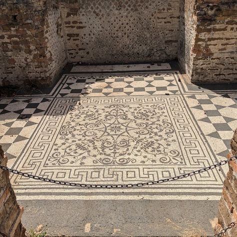 2000-year-old mosaic tile floors from the Roman Era, eleven guest rooms, each room has a different design. Romans could tile back then, no joke. Amazing! Mosaic Tile Floors, Mosaic Floors, 2000 Year, Mosaic Floor Tile, Roman Mosaic, Roman Era, Principles Of Design, Mosaic Flooring, Tile Floors