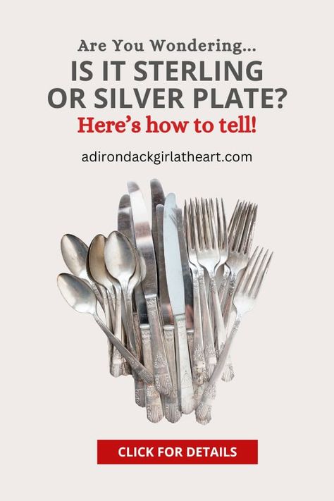 Is It Sterling Silver or Silver Plate? How to Tell! Vintage Guide, Silver Platters, Vintage Silverplate, Antique Show, Hard Metal, Onyx Earrings, Silver Spoons, Amethyst Earrings, In Depth