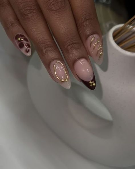 Chicago Nail Artist , danarubylee on Instagram: "Save for nail inspo 🤎
.
.
.
.
#realhotnailshit 
#realhotnailshxt 

#naturalnails #naturalnailcare #gelnails #fallnails #almondnails #gelxnails #naturalnailcare #aesthetic #chicagonails" Chicago Nails, Natural Nail Care, Hot Nails, Nail Artist, Almond Nails, Natural Nails, Nail Inspo, Gingerbread, Gel Nails