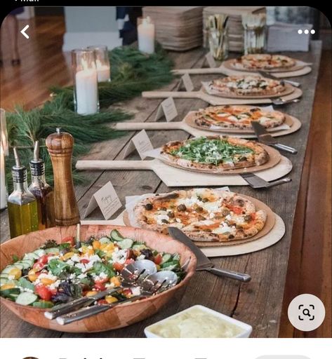 Boho Wedding Pizza Bar, Wedding Food Pizza, Pizza Buffet Ideas, Pizza Wedding Reception Ideas, Pizza Wedding Reception, Pizza Business, Pizza Wedding, Pizza Catering, Pizza Buffet