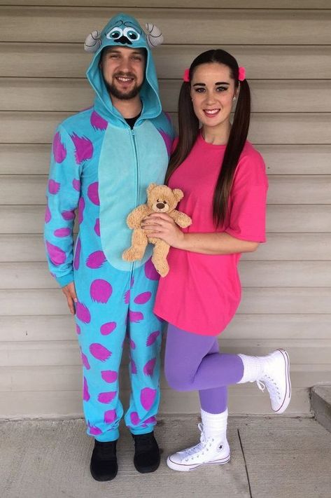 Disney Couple Costumes, Boo Costume, Cute Couples Costumes, Halloween Costumes Diy Couples, Bff Halloween Costumes, Couple Costumes, Duo Halloween Costumes, Couples Halloween Outfits, Holloween Costume