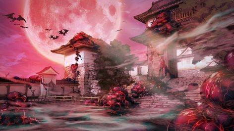 Edo Castle Art - Fate/Samurai Remnant Art Gallery Fate Samurai Remnant, Edo Castle, Fate Samurai, Library Games, Castle Art, Game Concept Art, Game Concept, Environment Design, Video Game Art