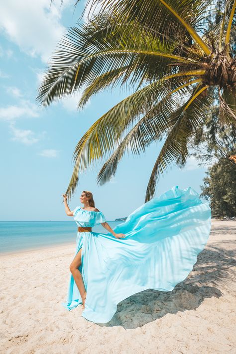 Light long and flowy dress photography Beach Photoshoot Dress, Beach Dress Photoshoot, Engagement Photo Dress, Debut Photoshoot, Beach Photo Session, Dress Photoshoot, Flowy Summer Dresses, Pose Fotografi, Beach Photography Poses