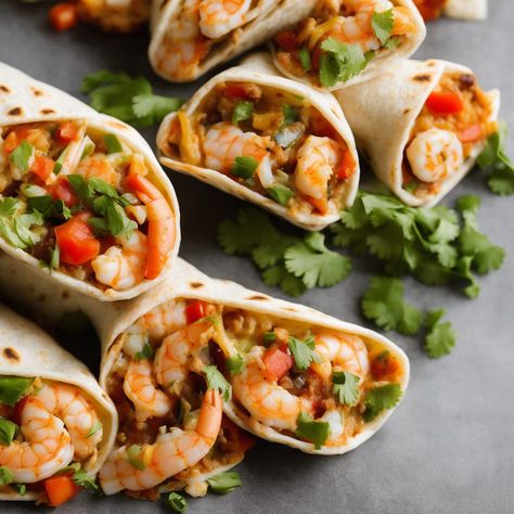 Shrimp Burritos Recipe | Recipes.net Seafood Burrito, Shrimp Burrito Recipe, Shrimp Burrito Bowl Recipe, Shrimp Burritos, Bean Burritos Recipe, Lite Recipes, Shrimp Burrito, Burrito Recipe Chicken, Honey Shrimp