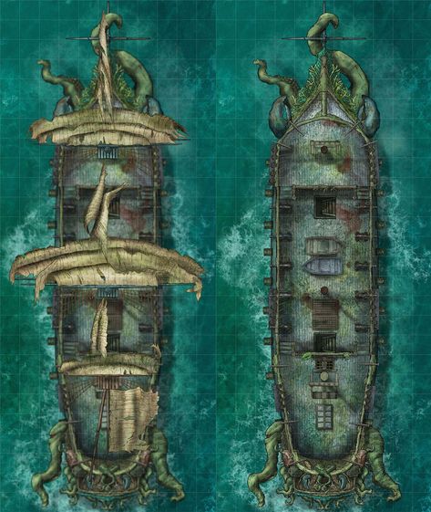 Ghost Pirate Ship #pirateship #pirates #ship #dnd #dungeonsanddragons #ghostship #undead #saltmmarsh #sea #ghost #seaghost #seaofthieves #rpg #ttrpg #map #battlemap #pathfinder Dnd Staff, Dnd City, Map Assets, The Flying Dutchman, Sea Map, Ship Map, Navi A Vela, Dnd World Map, Map Making