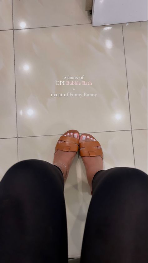 Opi Bubble Bath Toenails, Opi Funny Bunny Pedicure, Funny Bunny On Toes, Funny Bunny French Pedicure, Opi Bubble Bath Pedicure, Pedicure Funny Bunny, Funny Bunny Toe Nails, Bubble Bath Pedicure, Bubble Bath Toe Nails