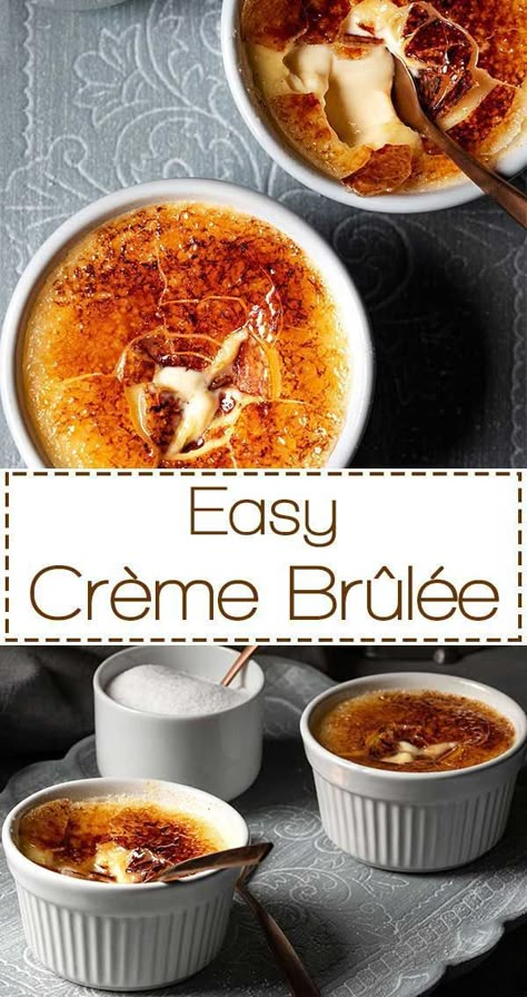 Classic Creme Brulee Recipe (in just 5 steps) French Creme Brulee Recipe, Creme Brulee Recipe Easy, Ramekin Dessert, Ramekin Recipes, Ramekin Recipe, Crème Brûlée Recipe, Creme Brulee Cheesecake, Creme Brulee Recipe, Brulee Recipe