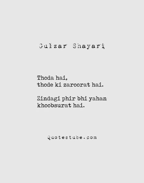 gulzar poetry in hindi Poetry On Love, Poetry In Hindi, Shayari Poetry, Poet Quotes, Bollywood Quotes, Shyari Quotes, Heart Touching Shayari, Mixed Feelings Quotes, Life Quotes Pictures