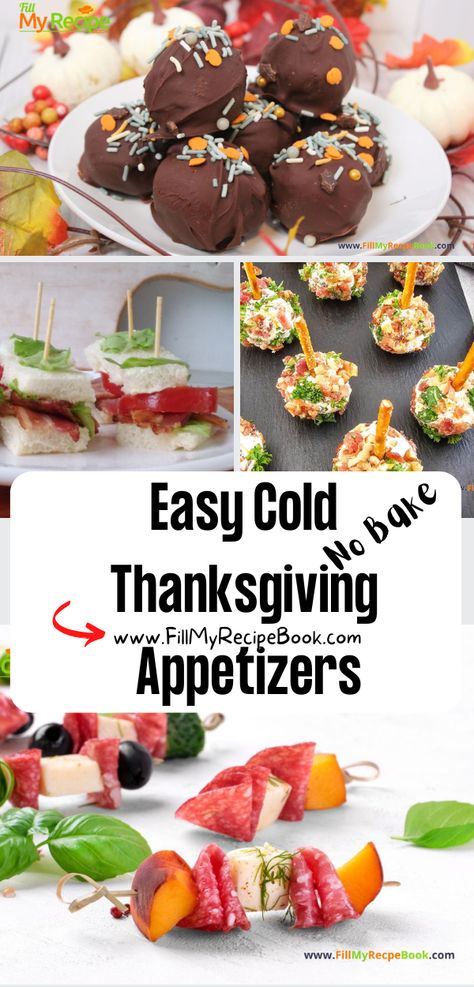 Easy Cold Thanksgiving Appetizers Recipes ideas. Healthy no bake snacks to make ahead, fresh fruit and party food on a stick or toothpick. Easy Make Ahead Appetizers For Thanksgiving, Easy Thanksgiving Appetizers Cold, No Bake Appetizers Thanksgiving, Thanksgiving Appetizers Make Ahead Cold, Make Ahead Toothpick Appetizers, Thanksgiving Easy Appetizers Simple, Thanksgiving Toothpick Appetizers, No Bake Fall Appetizers, No Oven Appetizers