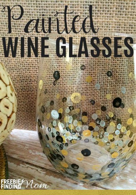 Do you know how to paint wine glasses? This DIY project is super simple and super customizable making it perfect for any occasion. DIY hand-painted wine glasses make thoughtful yet cheap homemade gifts for Christmas, birthdays, and anniversaries. They are also a fun girls’ night in craft project or great wedding favors. #craftsProjects Wedding Favors Wine Glasses, Homemade Gifts For Christmas, Paint Wine Glasses, Hand Painted Wine Glasses Diy, Cheap Homemade Gifts, Diy Wine Glasses Painted, Girls Night Crafts, Diy Wine Glasses, Girls Night In