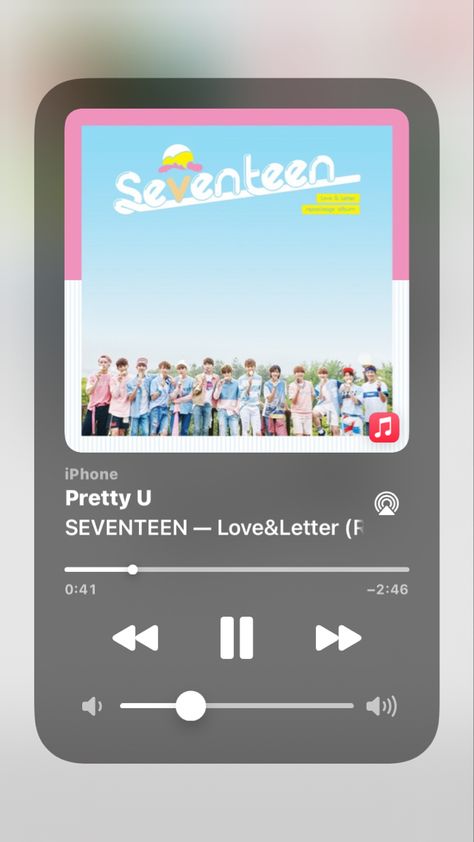 Svt Songs, Seventeen Songs Wallpaper, Seventeen Spotify Playlist Cover, Seventeen Spotify, Seventeen Lyrics, Seventeen Song, Pretty U Seventeen Spotify, Pastel Background Wallpapers, Music Poster Ideas