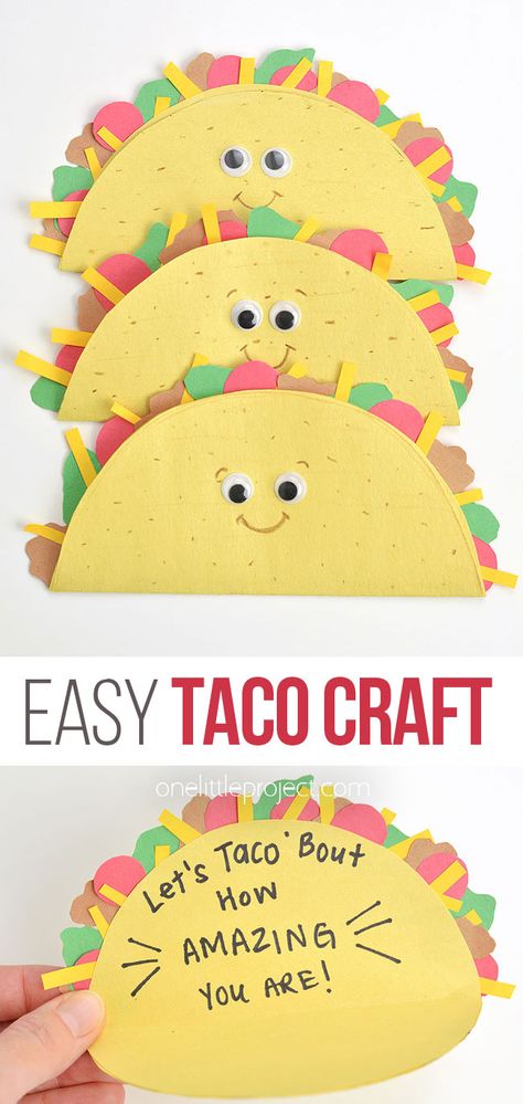 Taco Craft, Taco Crafts, Mexico Crafts, Prek Crafts, Tacos Mexicanos, May Crafts, Mexican Crafts, 5 De Mayo, Daycare Crafts