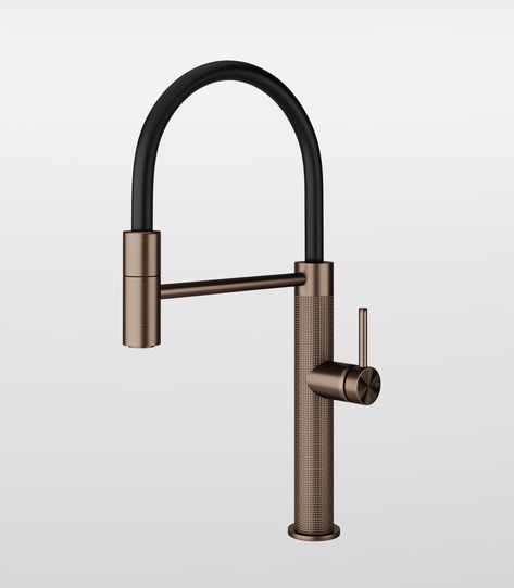 Gessi316 Kitchen Tap Cesello - 60014 - Italian Luxury Interiors Gessi Venti20, Bronze Kitchen Sink, Bronze Kitchen Faucet, Arch Inspiration, Metal Sink, Semi Pro, Kitchen Sink Taps, Kitchen Mixer, Sink Taps