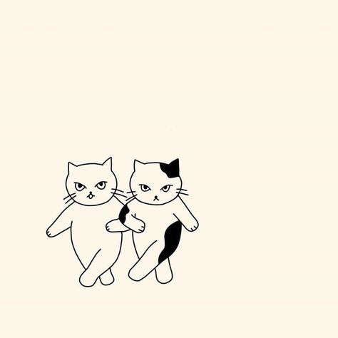 Tattoo Best Friends, Neck Tattoo Women, Best Friends Tattoo, Tattoo Back Tattoo, Simple Cat Tattoo, Tattoo Ideas Minimalist, Tattoo Couples, Cat Tattoo Design, Friends Tattoo