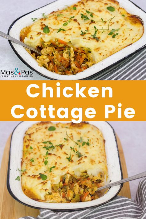 What’s better than a warm meat and potato pie fresh out of the oven for a warming family dinner? We’ve made a lighter version of cottage pie by using minced chicken instead of beef. With delicious ingredients and fresh herbs, this is a chicken cottage pie which is still full of flavour! Get the recipe! #dinnerideas #maindish #recipe #food Chicken Cottage Pie, Meat And Potato Pie, Chicken Cottage, Cottage Pie Recipe, Chicken Mince, Minced Chicken Recipes, Minced Chicken, Minced Meat Recipe, Cooked Chicken Recipes