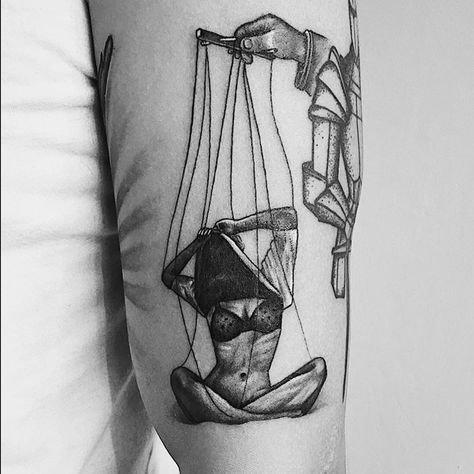 Puppeteer Tattoo, Puppet Tattoo, Puppets, Female Art, Geometric Tattoo, Tattoo Artists, Tattoos, Quick Saves, Art