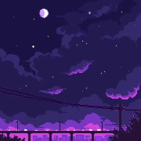 lotusmi on Tumblr Pixel Art Landscape, Pixel Art Background, Bg Design, Purple Vibe, Cool Pixel Art, Pix Art, Anime Pixel Art, Watch Wallpaper, Apple Watch Wallpaper