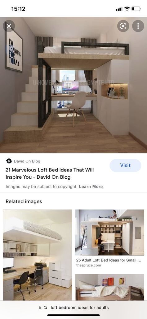 King Bed Master Bedrooms, Loft Bedroom Ideas For Adults, Platform King Bed, Bedroom Ideas For Adults, Loft Bedroom Ideas, Adult Loft Bed, Mezzanine Bedroom, Loft Bedroom, Granny Flat